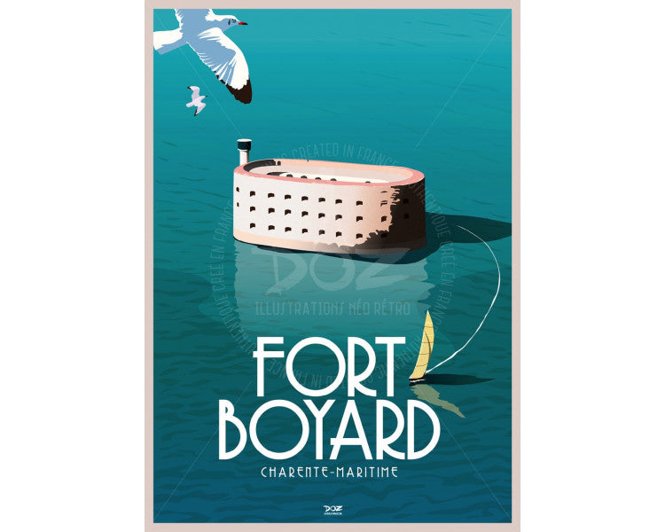 Fort Boyard vu d'oiseau par Doz